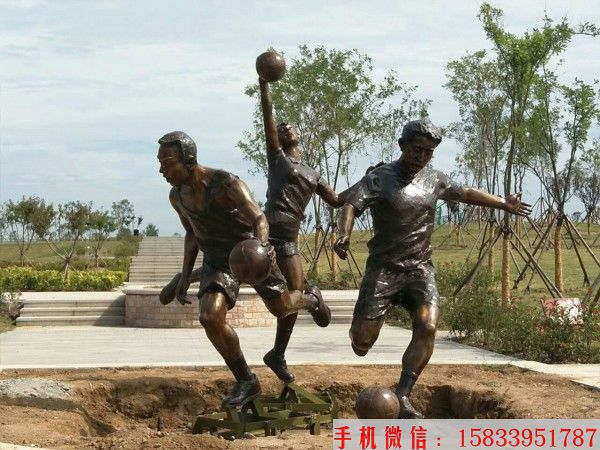 打籃球人物銅雕塑，校園操場(chǎng)雕塑